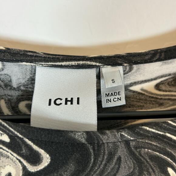 ICHI Asphalt long Sleeve Dress Retro Vibes Size s - Picture 6 of 11